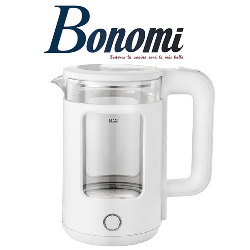 Bonomi Bouilloire Électrique en verre BLANC
 Fiche Technique et Prix au Maroc