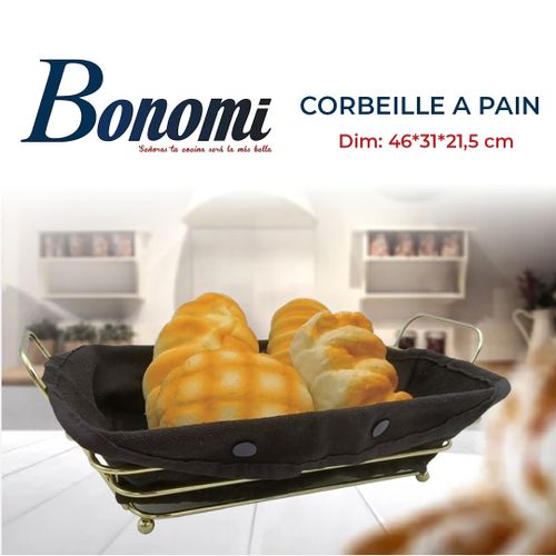 Bonomi Corbeille à pain Noir/Doré
 Fiche Technique et Prix au Maroc