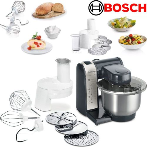 Bosch MUM48A1 Pétrin Robot cuisine Bol Grande Capacité 3.9 Litres En INOX Robot Multifonction Moteur 600W
 Fiche Technique et Prix au Maroc