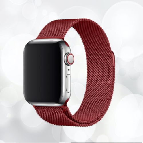 Bracelet Magnétique Rouge Boucle Milanaise pour apple watch en Metal Acier inoxydable de LUXE - 42mm
 Fiche Technique et Prix au Maroc