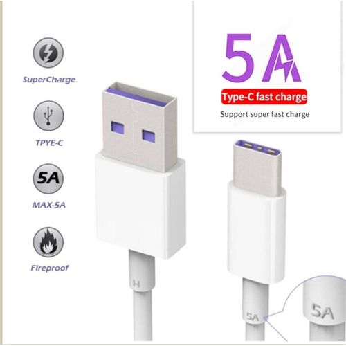 Câble de USB type C et 5 A de suralimentation pour charge rapide pour Huawei
 Fiche Technique et Prix au Maroc
