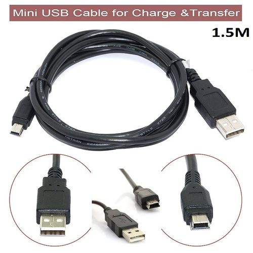 Câble de charge de synchronisation Mini USB rapide pour contrôleur PS3...-1.5m emballage plastique
 Fiche Technique et Prix au Maroc