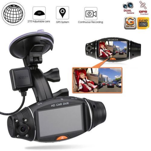 Caméra DVR Dash Cam Full HD à double objectif, enregistreur vidéo Night Vision 2.7 "
 Fiche Technique et Prix au Maroc