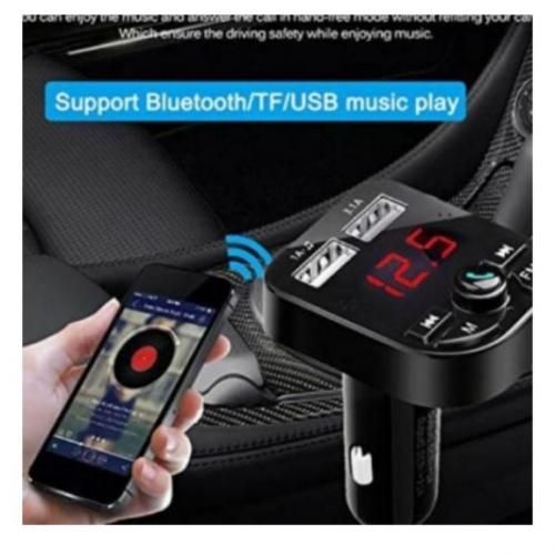 Car Bluetooth MP3 Wirless Voiture Transmetteur radio FM-noir-
 Fiche Technique et Prix au Maroc