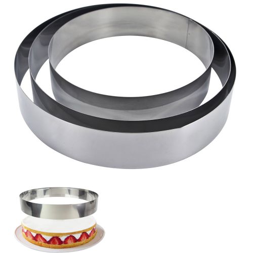 Cercles et moules à gâteau en acier inoxydable - 3 cercles à démoulage rapide et parfait, 12 x 14 x 16cm
 Fiche Technique et Prix au Maroc
