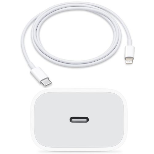 Chargeur iPhone Type C - Compatible avec Tous iPhone - Blanc - Prise+Cable 20W
 Fiche Technique et Prix au Maroc