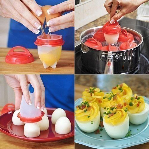Coquilles oeufs silicone SILICONE EGG BOIL
 Fiche Technique et Prix au Maroc