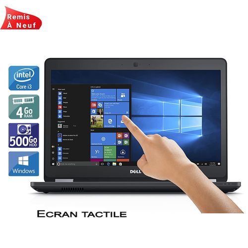 DELL Latitude 3560 ntel® Core™ i3 5éme Generation - RAM 4Go , HDD 500Go - 15.6" Tactile (Remis à neuf)
 Fiche Technique et Prix au Maroc