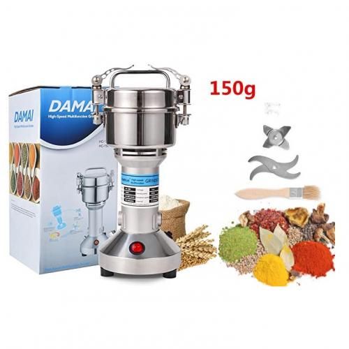 Damai LwS> Moulin à épices (150 grammes) Haute vitesse multifonction broyeur d'herbe Électrique en acier inoxydable moteur intelligent très puissant 850W Presse ail offert
 Fiche Technique et Prix au Maroc