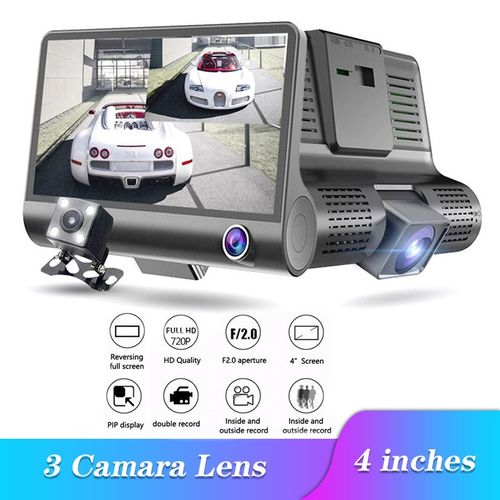 Dash Caméra Voiture DVR 3 Caméra Record Vidéo Full HD 1080P
 Fiche Technique et Prix au Maroc