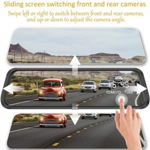 Generix Caméra de Recul Voiture Full HD 1080P 10" Rétroviseur Tactile DVR Haute Définition & Night vision
 Fiche Technique et Prix au Maroc