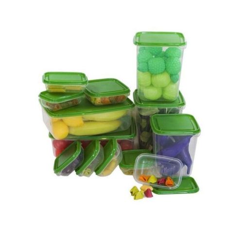 Ikea AUTHENTIQUE Boîtes de conservation, 17 pièces, transparent/vert
 Fiche Technique et Prix au Maroc