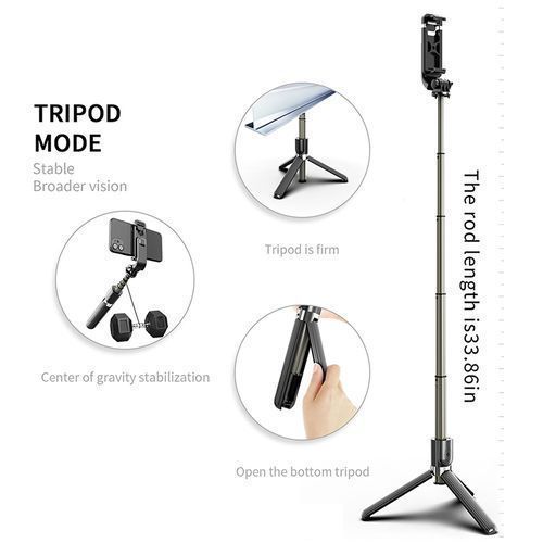 L03 Aluminum Alloy Foldable Bluetooth Tripod Selfie Stick
 Fiche Technique et Prix au Maroc