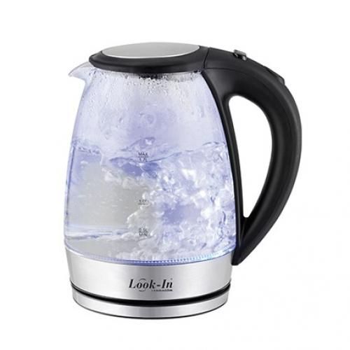 Lamacom Bouilloire électrique en verre 1.7L by Look-in
 Fiche Technique et Prix au Maroc