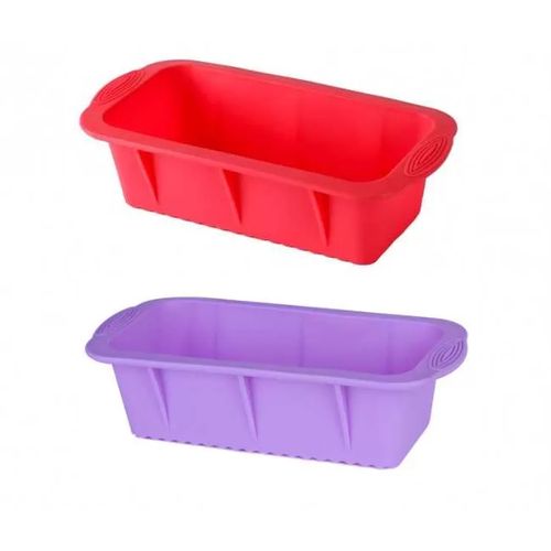 Lot de 2 Moules à cake en silicone (Rouge + mauve)
 Fiche Technique et Prix au Maroc