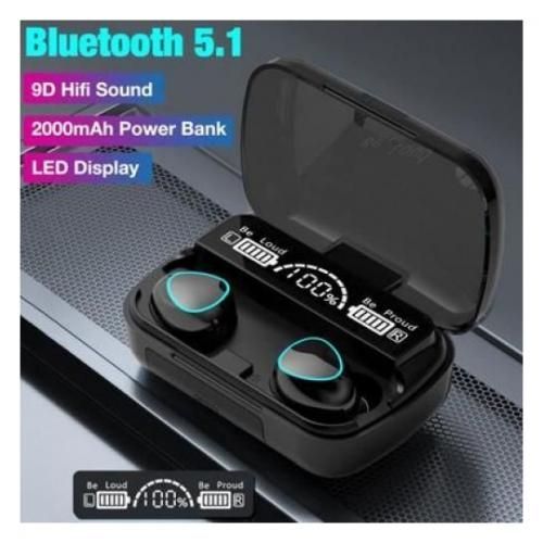 M10  ÉCOUTEURS SANS FIL BLUETOOTH V5.1 Et powerBank
 Fiche Technique et Prix au Maroc