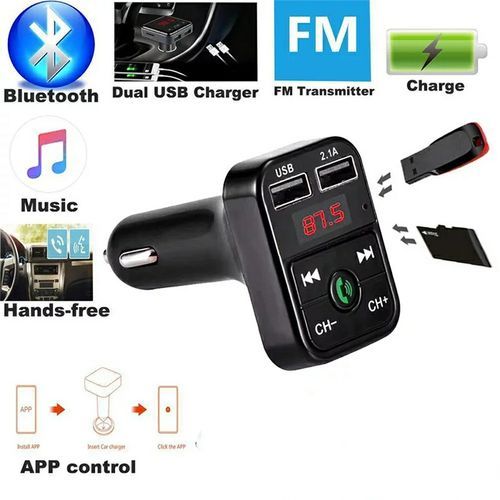 MP3 double USB 2.1A chargeur rapide Bluetooth 5.0 FM radio transmetteur voiture
 Fiche Technique et Prix au Maroc