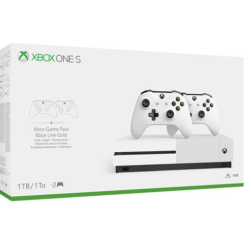 Microsoft XBOX One S - 1 To - Blanc avec 2 manettes
 Fiche Technique et Prix au Maroc