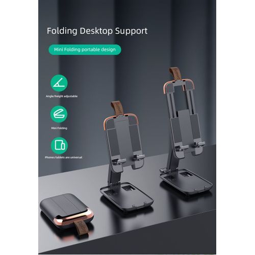 Mini support pliable pr téléphone mobile,iPad,tablette,support bureau réglable
 Fiche Technique et Prix au Maroc