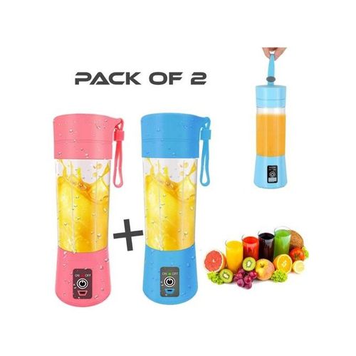 PACK 2 mixeur de jus portable et rechargeable USB Juice cup
 Fiche Technique et Prix au Maroc