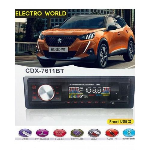 POSTE Radio Voiture / USB  Bluetooth SD CARD -FM - AUX - MP3
 Fiche Technique et Prix au Maroc