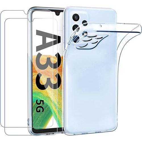 Pack - Incassable Samsung A33 + Coque Silicone Transparente pour Samsung A33
 Fiche Technique et Prix au Maroc