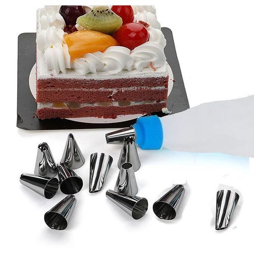 Poche en silicone avec 12 douille en INOX sac de Décoration de gâteaux,
 Fiche Technique et Prix au Maroc