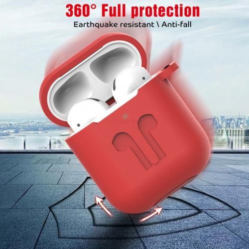 Pochette Silicone rouge  pour Airpod 1-2 avec Crochet  ( sans emballage)
 Fiche Technique et Prix au Maroc