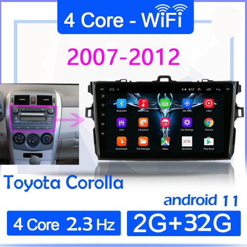 Poste Android11//2G-32//TOYOTA Corolla 2007-2012
 Fiche Technique et Prix au Maroc