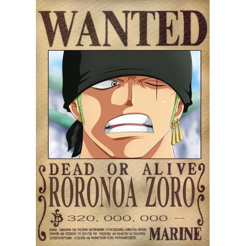Poster Roronoa Zoro (30 cm/ 21 cm) One Piece Luffy Poster Anime Japonais
 Fiche Technique et Prix au Maroc