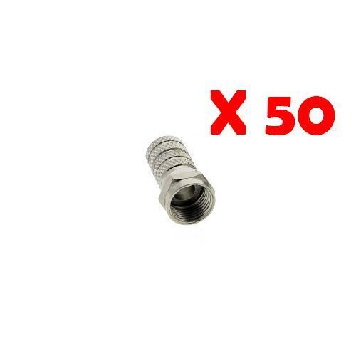 RG6 F - 50 pièces - 22mm - Visse Antenne Parabole  avec étanche - Gris
 Fiche Technique et Prix au Maroc