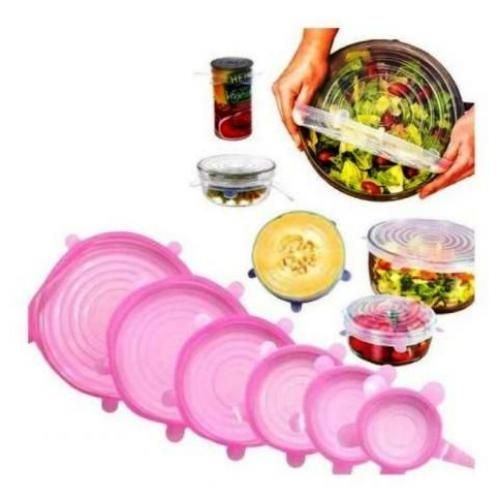 Set de 6 couvercles en silicone réutilisables-Rose
 Fiche Technique et Prix au Maroc
