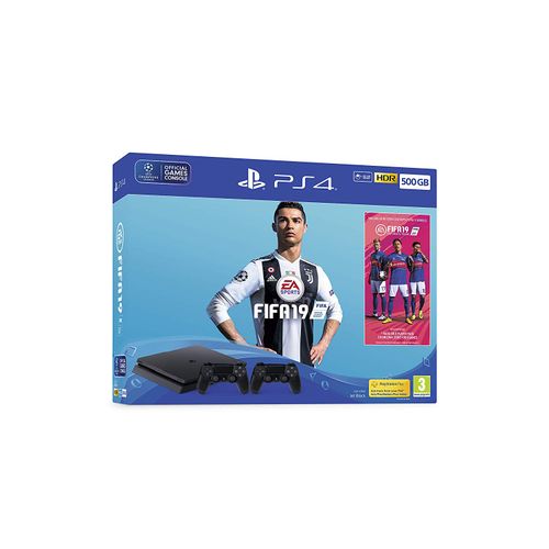 Sony Pack : Playsyation 4 500GB - Noir  + FIFA 19 + 2ème Dualshock
 Fiche Technique et Prix au Maroc