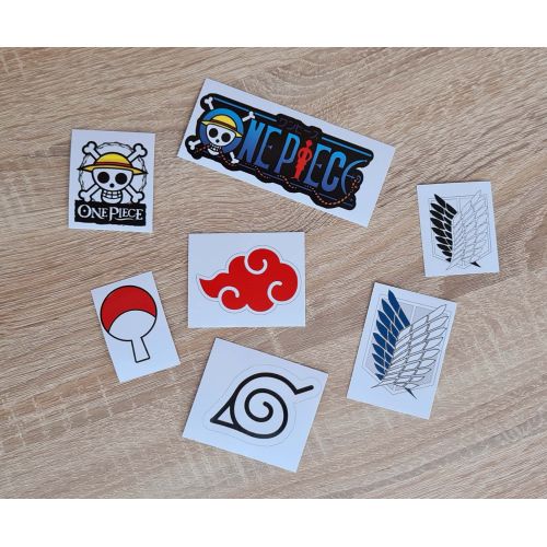Stickers 7 pcs Stickers anime Manga Naruto Attack on titan One Piece akatsuki Konoha Uchiha
 Fiche Technique et Prix au Maroc