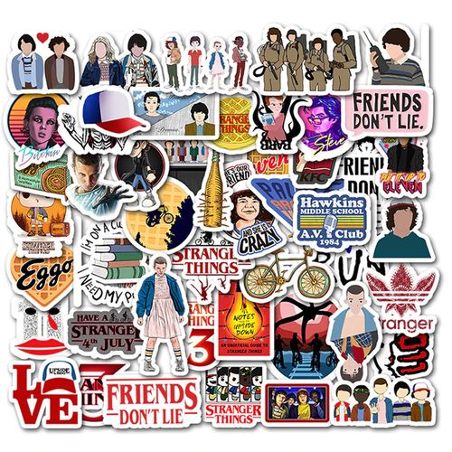 Stranger Things Stickers Anime Pegatina for Children on The Laptop Phone Fridge Skateboard Suitcase Funny Cool Sticker
 Fiche Technique et Prix au Maroc