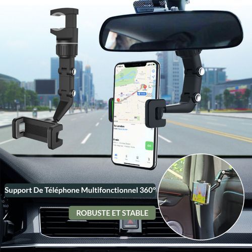 Support de téléphone de voiture multifonctionnel à 360 degrés
 Fiche Technique et Prix au Maroc