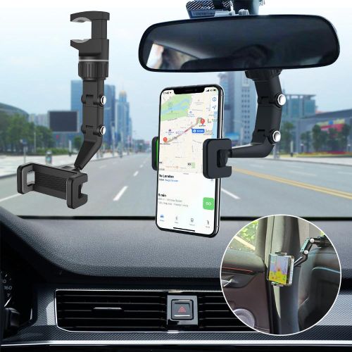 Support de téléphone pour rétroviseur de voiture avec rotation à 360 °
 Fiche Technique et Prix au Maroc