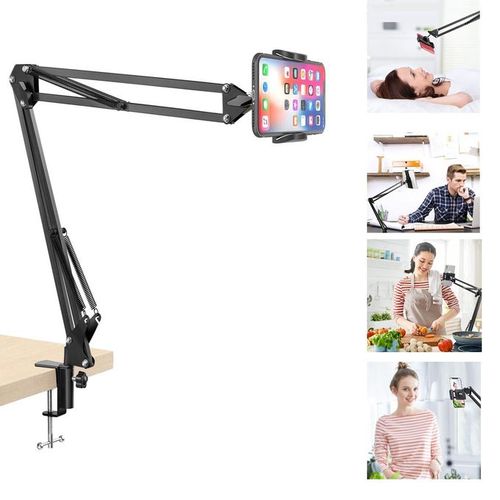 Support flexible universel professionel pour tablette, téléphone, en acier inoxydable,Rotation 360°
 Fiche Technique et Prix au Maroc