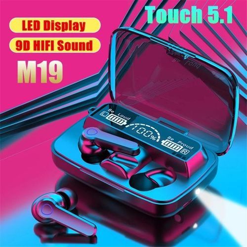TWS Ecouteurs M19 Bluetooth-compatible 5.1 Stereo Rechargeable-m19
 Fiche Technique et Prix au Maroc