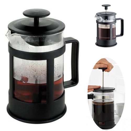 Tasse cafetière en verre Presse Thé français avec Filtre Mousseur de lait & café
 Fiche Technique et Prix au Maroc