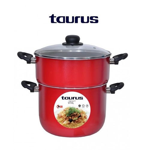 Taurus Couscoussier rouge VITAL  Anti-Adhésive 8L
 Fiche Technique et Prix au Maroc