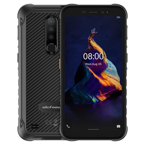 Ulefone Armor X8 Rugged phone, 4GB + 64GB Octa-core, 5080mAh Battery, Fingerprint + Face ID
 Fiche Technique et Prix au Maroc