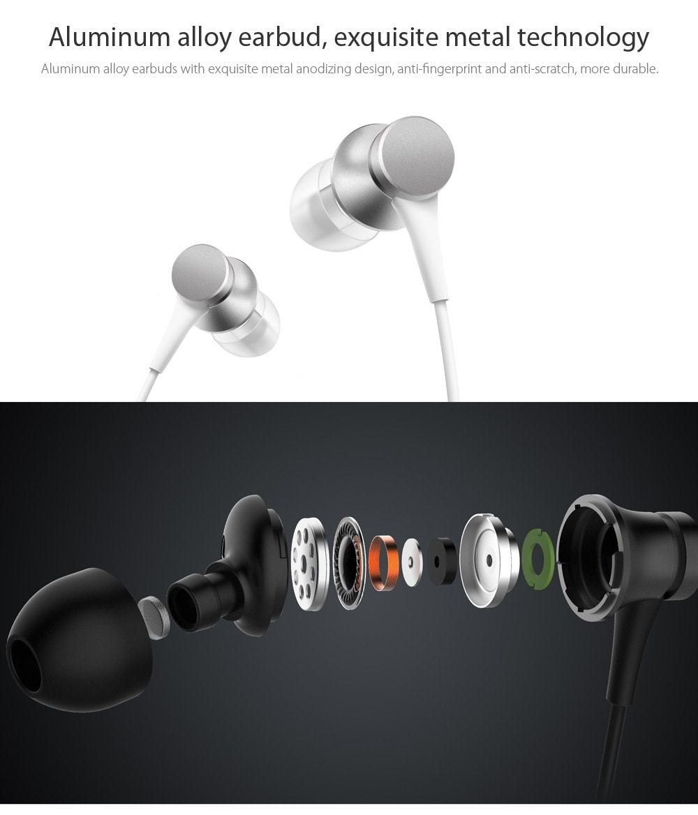 Xiaomi d'origine piston écouteurs intra-auriculaires avec micro nouvelle version