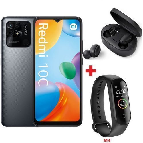 XIAOMI Redmi 10C (4GB - 128GB) Snapdragon 680 - 5000 mAh-50 MP - Gris - Band + Écouteur
 Fiche Technique et Prix au Maroc