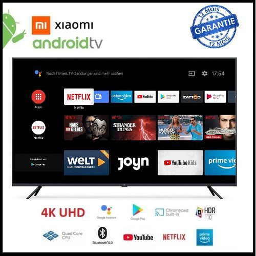 XIAOMI Smart TV 50" Android 10.0 4K UHD - HDR - Bluetooth - Récepteur Intégré - DOLBY VISION
 Fiche Technique et Prix au Maroc
