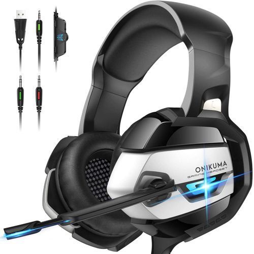 Onikuma Casque Gaming K5  avec Micro LED Lumière, stéréo, basse  3.5mm  PC, PS4, XBOX
 Fiche Technique et Prix au Maroc