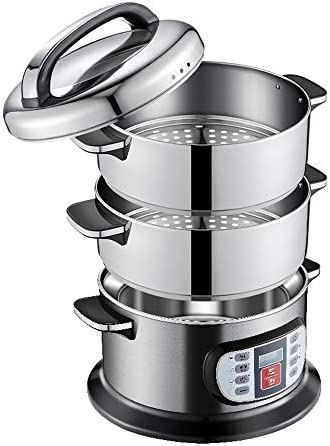 LIYINGY Cuiseur À Vapeur À Trois Couches en Acier Inoxydable Cuiseur À Vapeur Électrique Chaudière Électrique Cuiseur À Vapeur Domestique Électrique Fiche Technique et Prix au Maroc
