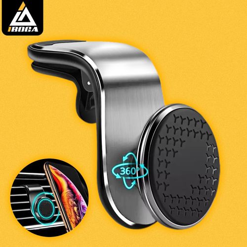 iboga Support de téléphone de voiture universel magnétique support d'aimant gris rotatif à 360 degrés
 Fiche Technique et Prix au Maroc
