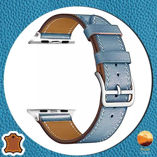 Bracelet Remplacement cuir pour Apple Watch 42/44/45 MM Serie 8 7 6 5 4 3 2 SE bleu+ Sticker cadeau
 Fiche Technique et Prix au Maroc