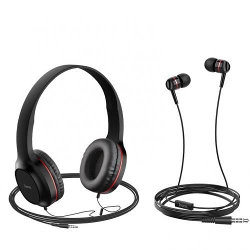 Hoco W24 Enlighten 2 in1 Casque filaire avec jeu de micros avec écouteurs 3,5 mm (noir)
 Fiche Technique et Prix au Maroc